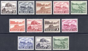 Iceland 1950 5a-5k Pictorial Scott 257-268 MNH Cat $141