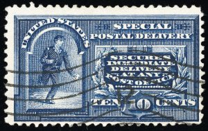 US Stamps # E4 Special Delivery Used F-VF Light Cancel Scott Value $110.00