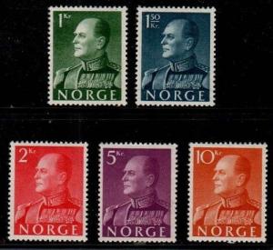 Norway Scott 370-74 Mint hinged (Catalog Value $90.50)