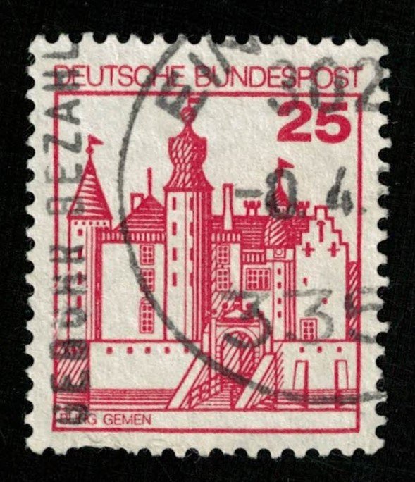 Burg Gemen, Deutsche BundesPost, 25 Pfg., Germany (T-7100)