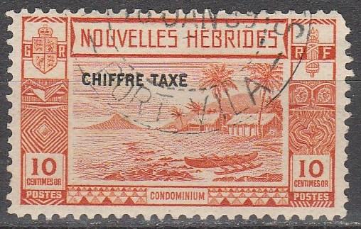 New Hebrides (Fr) #J7 F-VF Used CV $65.00 (A12828)