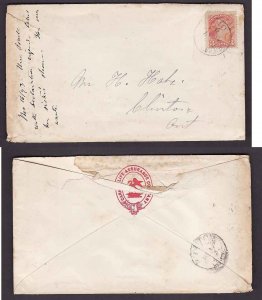 Canada-cover #3831b - 3c Small Queen-Middlesex cnty-Appin,Ont s