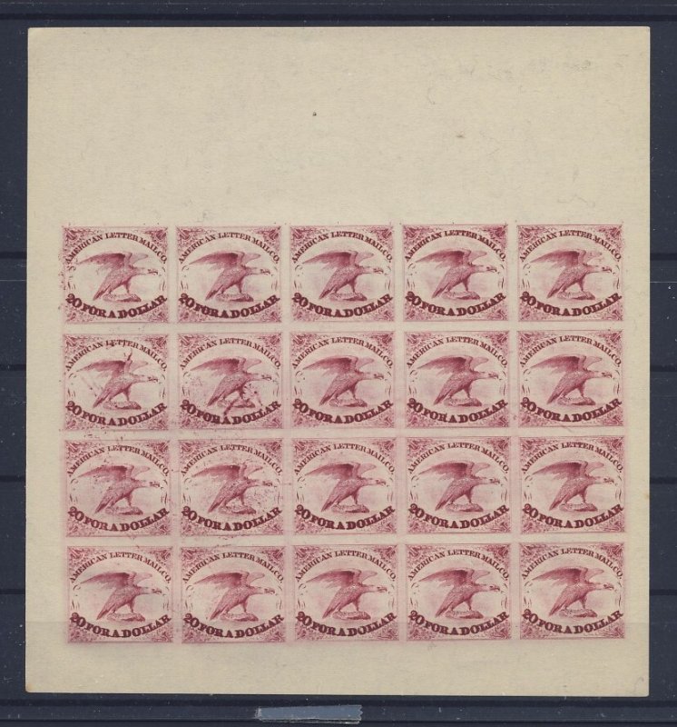 20x American Letter Company sheet of 20 for a dollar Reprint Sheet