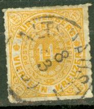 Wurttemberg 52 used CV $45