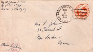 United States A.P.O.'s 6c Monoplane Air Envelope 1945 U.S. Army Postal Servic...