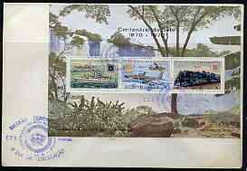 Angola 1970 Stamp Centenary perf m/sheet on plain cover w...