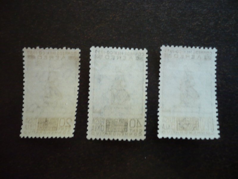 Stamps - Mexico - Scott# C94-C96 - Mint Hinged Set of 3 Stamps