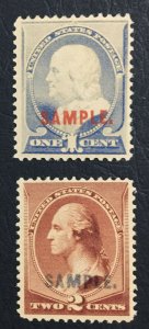 MOMEN: US STAMPS #212s,210s SPECIMEN MINT OG NH LOT #70818