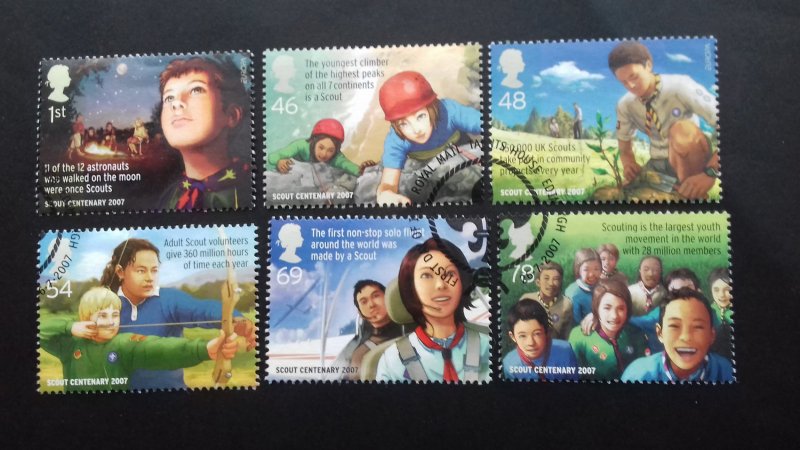 Great Britain 2007 EUROPA Stamps - The 100th Anniversary of Scouting Used