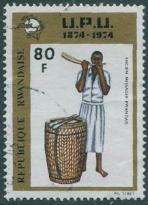 Rwanda 1974 SG624 80f UPU messenger horn drum FU
