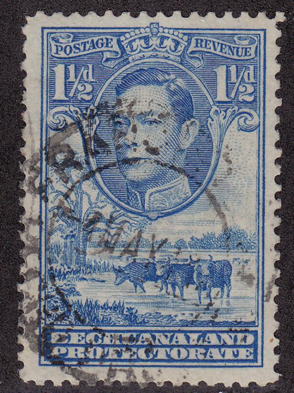 BECHUANALAND Used Scott # 126 King George VI - wrinkles (1 Stamp) -2