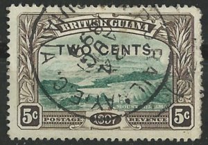 Br. Guiana # 157  TWO CENTS overprint - nice cancel  (1) VF Used