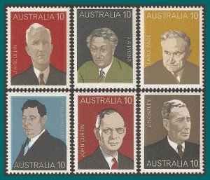 Australia 1975 Famous Australians, MNH  #610-615,SG595-SG600