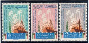 KUWAIT 1965 National Day; Scott 266-68; MNH