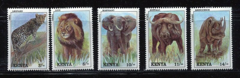Kenya 568 - 572 Wildlife 1992 MNH Elephant Lion Rhino 