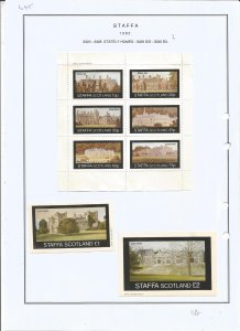 STAFFA - 1982 - Stately Homes - Sheets - Mint Light Hinged - Private Issue