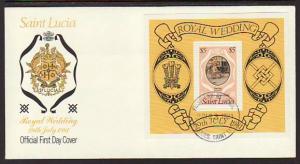 Saint Lucia 546 Royal Wedding 1981 U/A FDC 