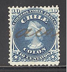 Chile Sc # 18 used  (DT)