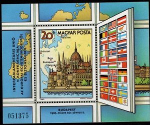 Hungary 1983 MNH** - Souvenir Sheet - Budapest Parliament - Scott # 2783