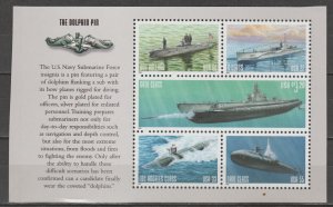 3373-77 Pane of 5, The Dolphin Pin Page MNH, (.22 - $3.20) (b)