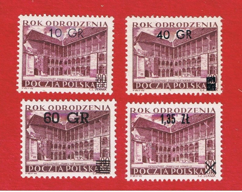 Poland #733-736  MVFLH OG   Surcharges  Free S/H