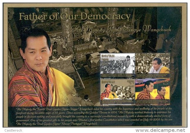 RO) 2011 BHUTAN  ASIA  KING JIGME SINGYE WANGCHUCK, FATHER OF OUR DEMOCRACY