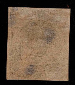 ECUADOR Scott 2 MH* 1865 four margin copy CV$40