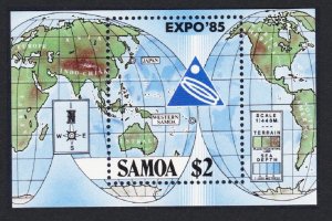 Samoa EXPO '85 Map MS 1985 MNH SC#654 SG#MS705