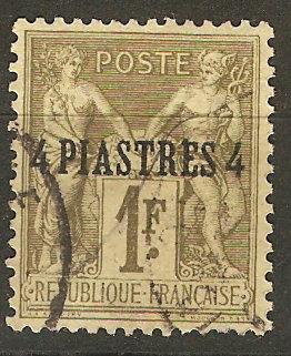 France Off Turkey 5 Mi 3 Used F/VF 1885 SCV $15.00