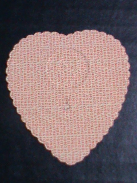 Tonga 1964 Sc#137 Gold Replica Heart Shape-Lt.Pink-3 Pence-Stamp-Mnh VF