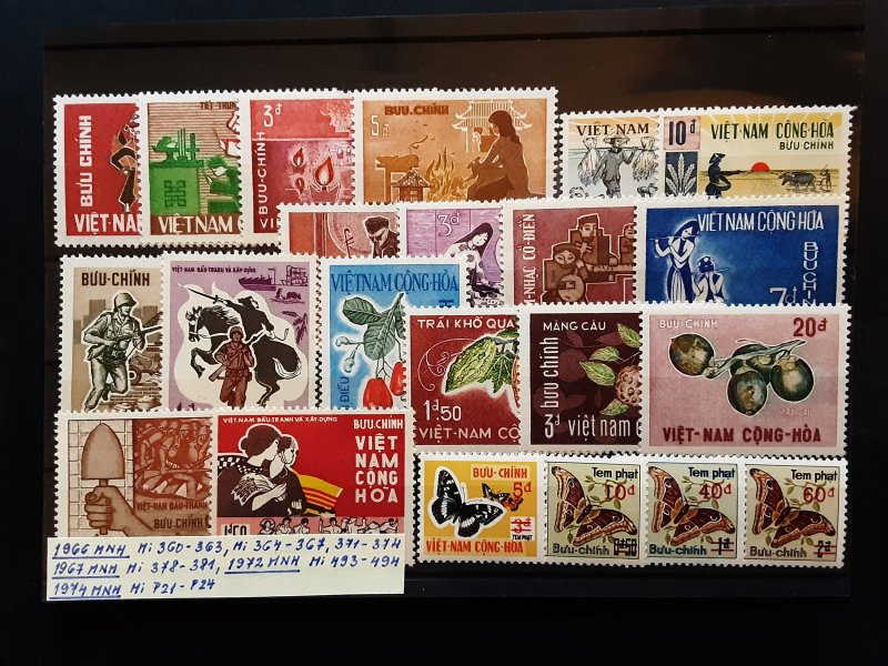 VIETNAM South 1951-1974 stamp collections 《2 scans》 in different conditions