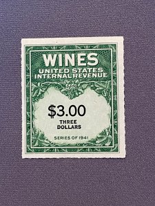 RE154, Wines $3.00, Mint, CV $42.00