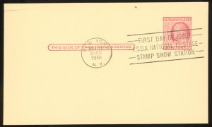 U.S. #UX38 FDC F-VF POSTAL CARD