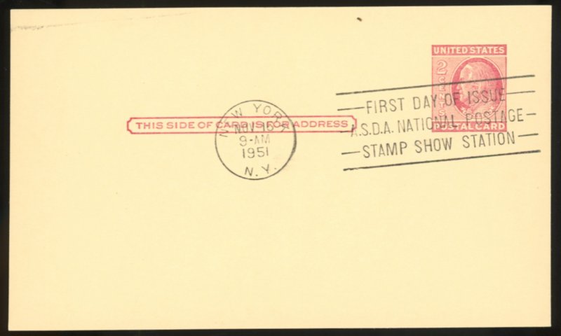 U.S. #UX38 FDC F-VF POSTAL CARD