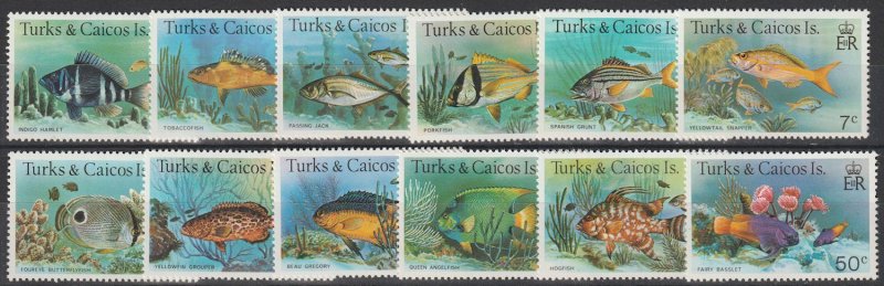 Turks & Caicos Scott# 360-74 VF/XF MNH Tropical Fish