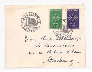 France Strasbourg Council of Europe Cover {samwells} PTS 1959 GZ121