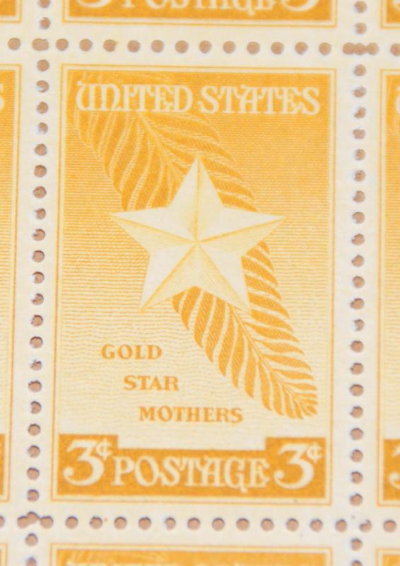 1948 sheet, Gold Star Mothers, Sc #969