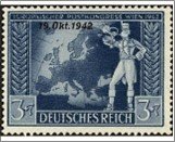 German Reich 1942 Mint Stamp MI 823 (SCB212) Trumpeting postillion *STOCK IMAGE*