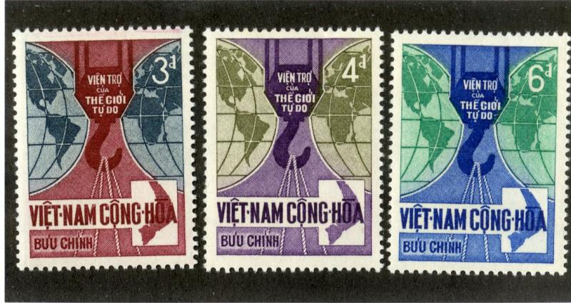 VIETNAM 278-280 MH SCV $1.60 BIN $0.70 GLOBES