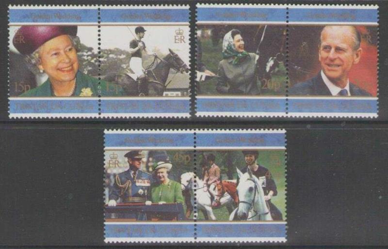 TRISTAN DA CUNHA SG624/9 1997 GOLDEN WEDDING MNH 