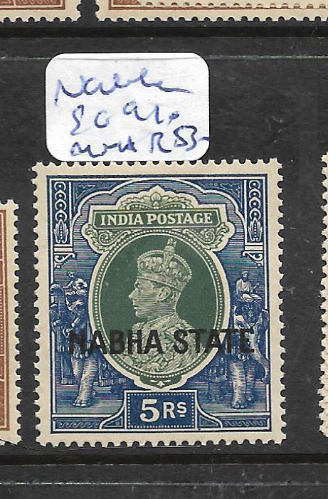 INDIA NABHA (P0512B) KGVI 5R  SG 91    MNH 