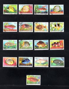 Cocos Islands, Sc 34-50,  VF, Used, Complete Set, CV $15.70 ..... 1420006