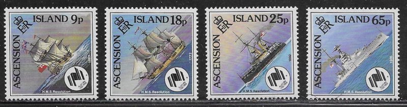 Ascension Scott #'s 445 - 448 MNH