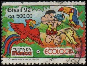 Brazil 2372 - Used - 500cr Ecology / Parrot / Toucan (1992) (cv $0.50)