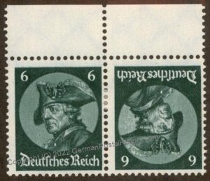 Germany 1933 Frederick the Great MiK17 MH Zusammendruck ZSD Tete-Beche 109742