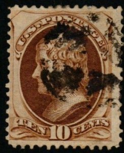 SC# 188 - (10c) - Jefferson, brown, with secret mark, perf 12 - USED single.