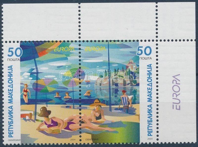 Makedonien stamp Europa CEPT corner pair 2004 MNH Mi 317-318 WS188550