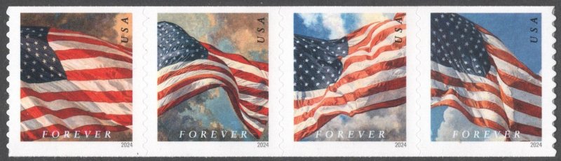 SC#5875-5878 (Forever) Flags: BCA Coil Strip of Four (2024) SA