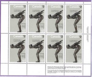 1975    CANADA  -  SG. 802 SHEETLET -  SUMMER OLYMPICS  -  MNH