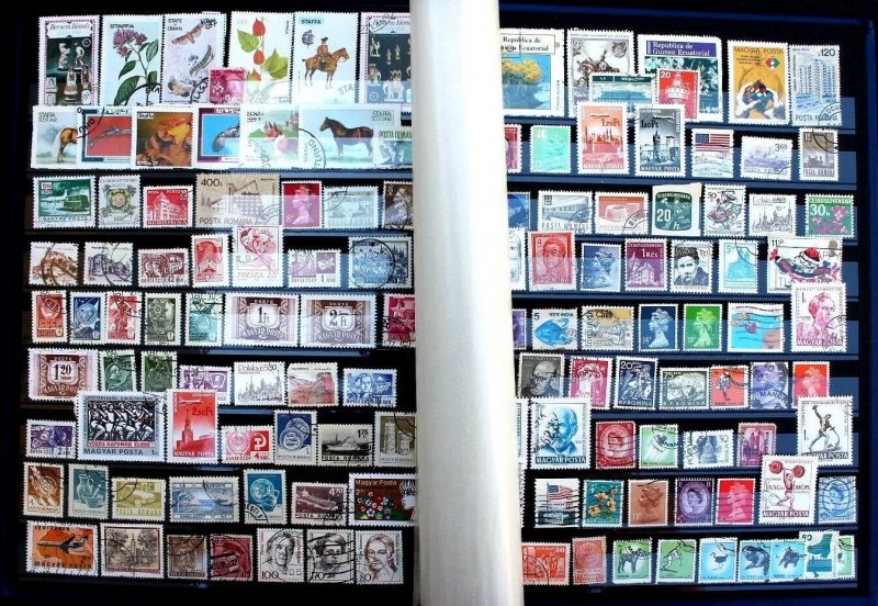 Wordwide Stamp Collection Lot of 1000 MNH, MH & Used Lighthouse Stock Book